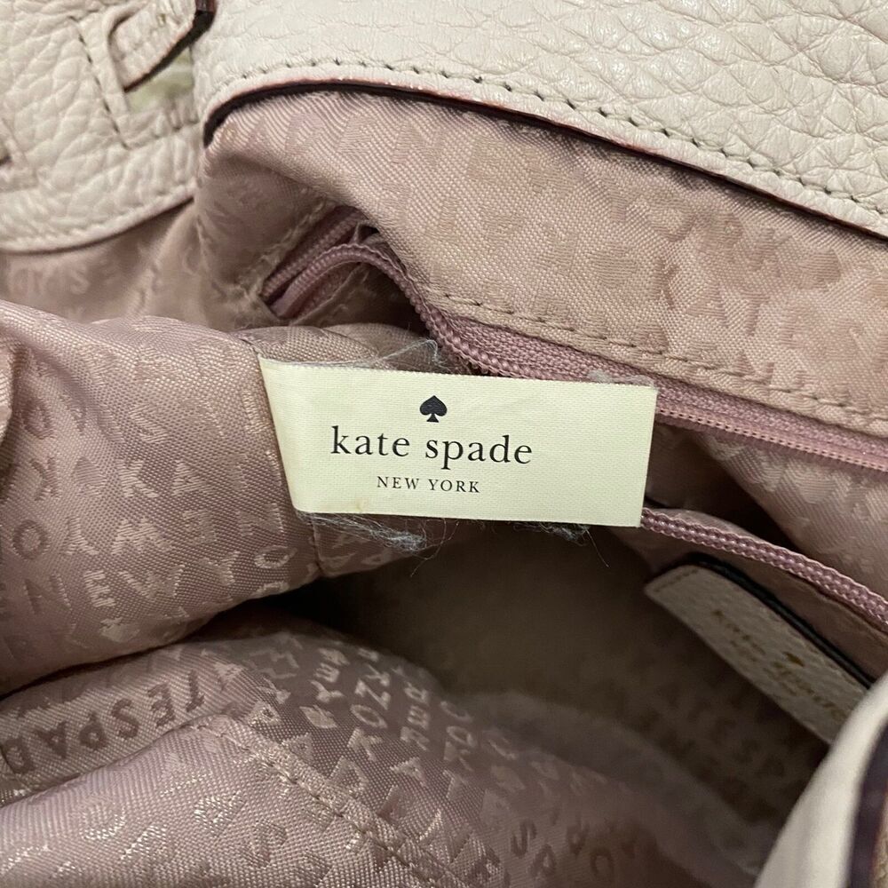 Kate Spade Wilder Grey Street Backpack Soft Pink Pebbled Leather - Picture 11 of 12